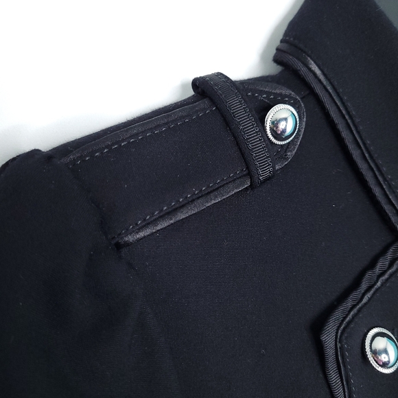 WHITE HOUSE BLACK MARKET Women's Black Full Zip Pea Coat SMALL - Picture 3 of 16